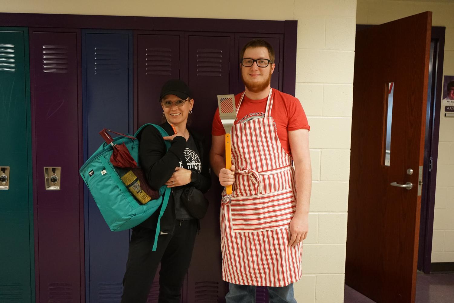 Ms. Highland and Mr. Barnhart pose as a soccer mom and bbq dad – The  Optimist